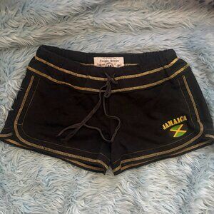 Jamaica Black Lounge Shorts w/ Yellow Stitching 🇯🇲